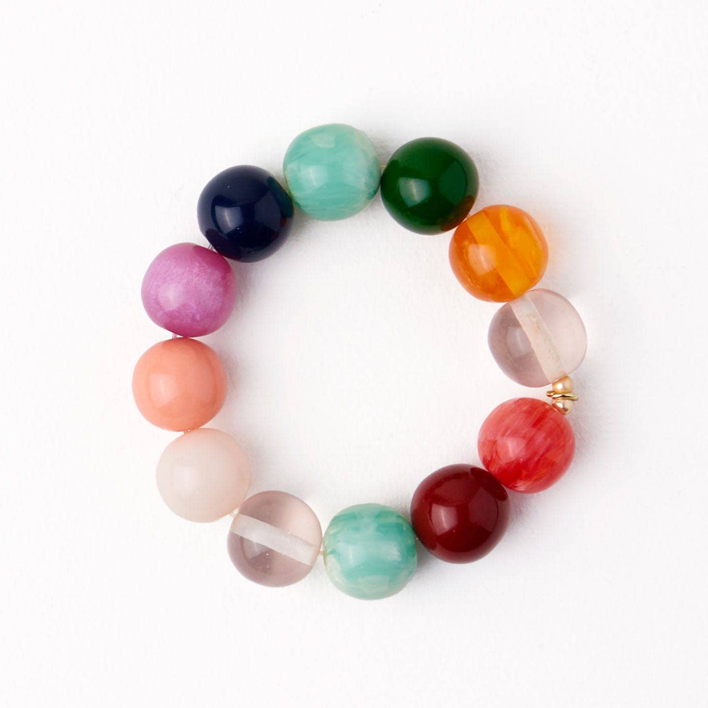 INK + ALLOY - Cece Large Resin Bead Bracelet Multi Wholesale