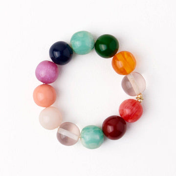 INK + ALLOY - Cece Large Resin Bead Bracelet Multi Wholesale