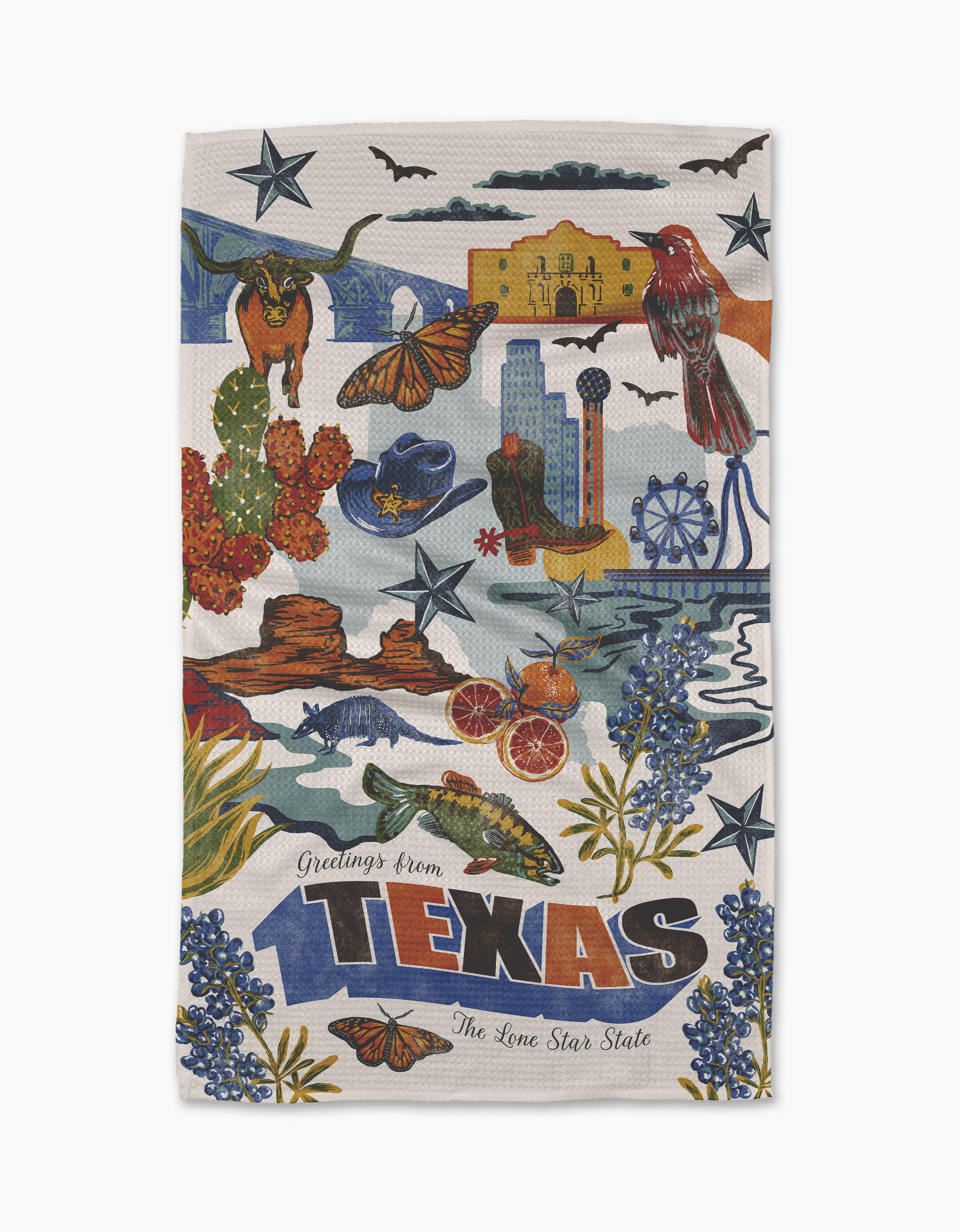 Geometry - Greetings From Texas Tea Towel