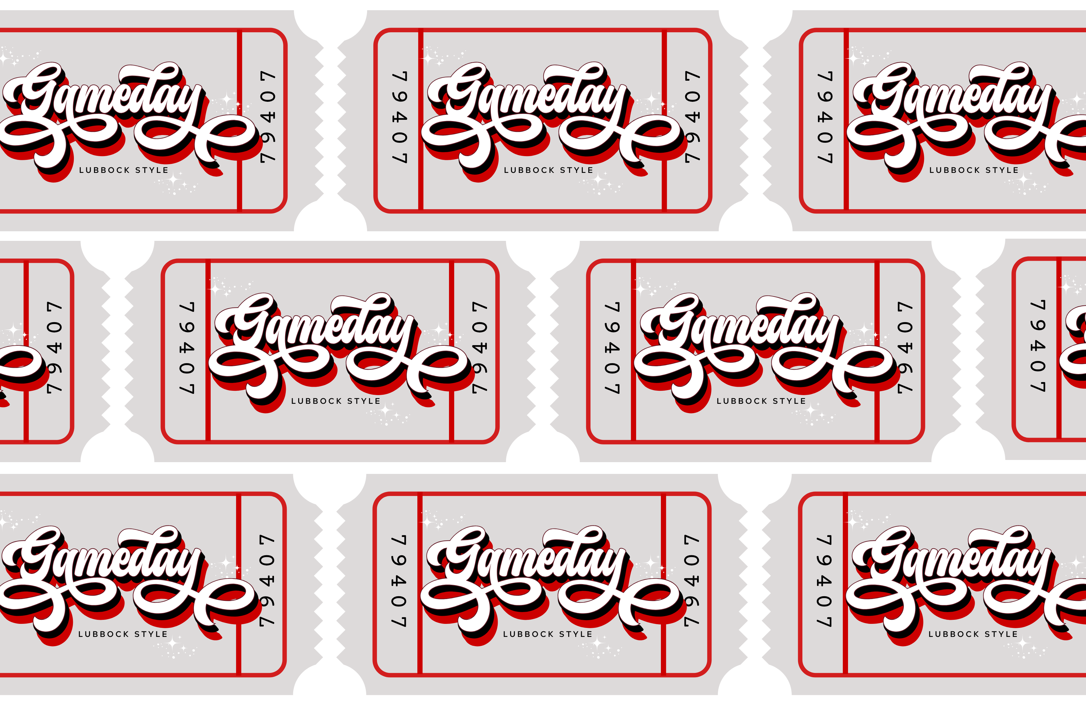 TAYLOR GRAY - 11x17 GAMEDAY LUBBOCK insert set of 10