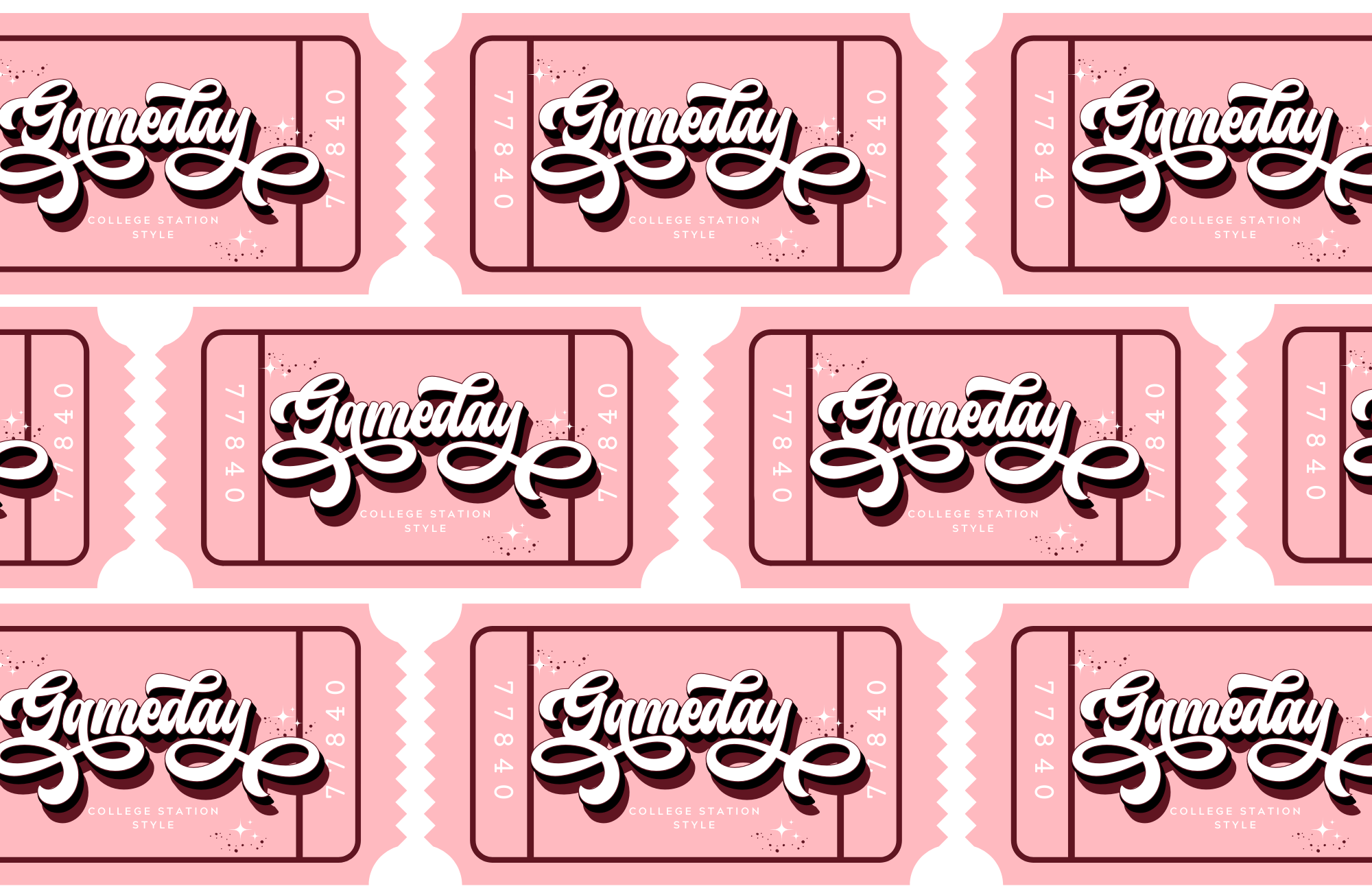 TAYLOR GRAY - 11x17 GAMEDAY COLLEGE STATION insert set of 10