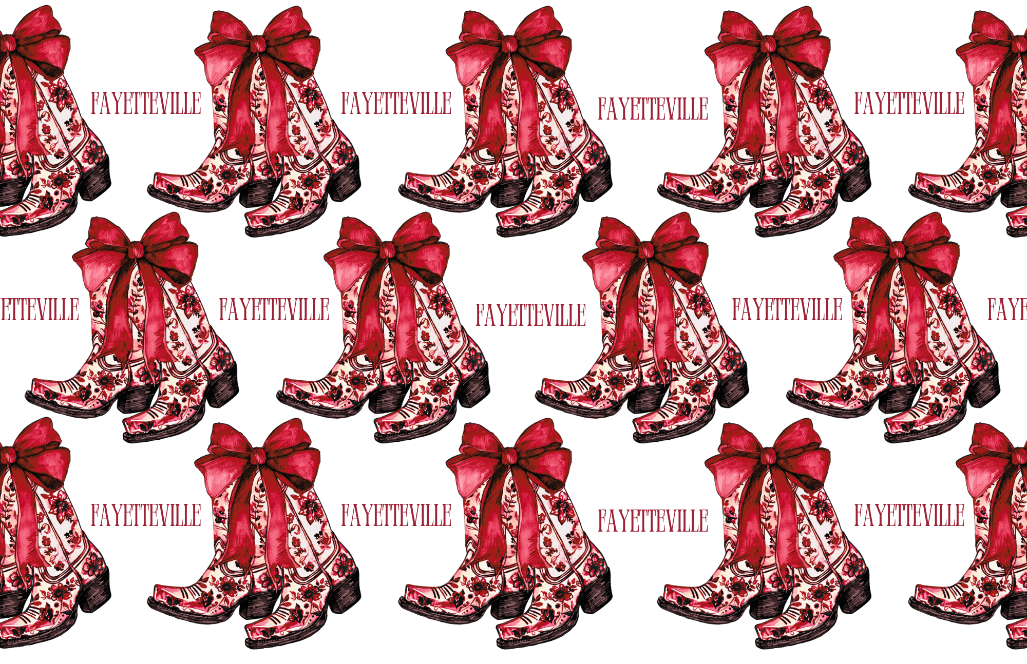 TAYLOR GRAY - 11x17 GAMEDAY FAYETTEVILLE insert set of 10