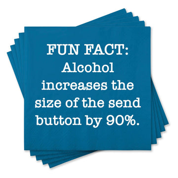 Chris’s Stuff Inc. -  Funny Cocktail Napkins - Fun fact Alcohol