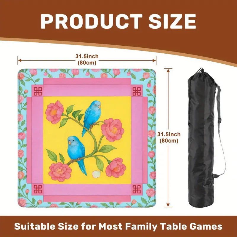 Bluebird Blossom Mahjong Mat