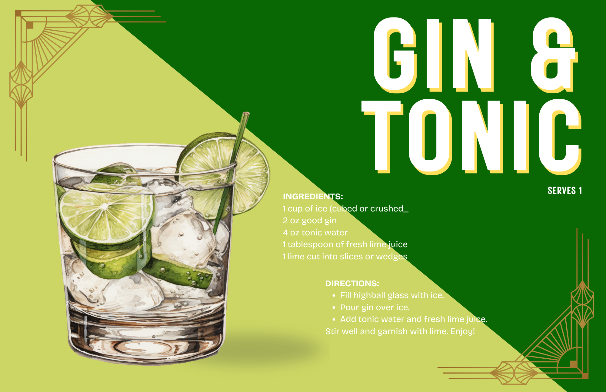 TAYLOR GRAY - 11x17 COCKTAILS VOL 2 insert set of 10