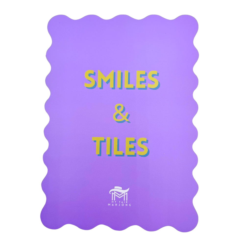 My Fair Mahjong - MAHJONG SHUFFLE CARD  |  Scalloped Edges & Bright Colors  |  Sized to Store with Mahjong League Cards