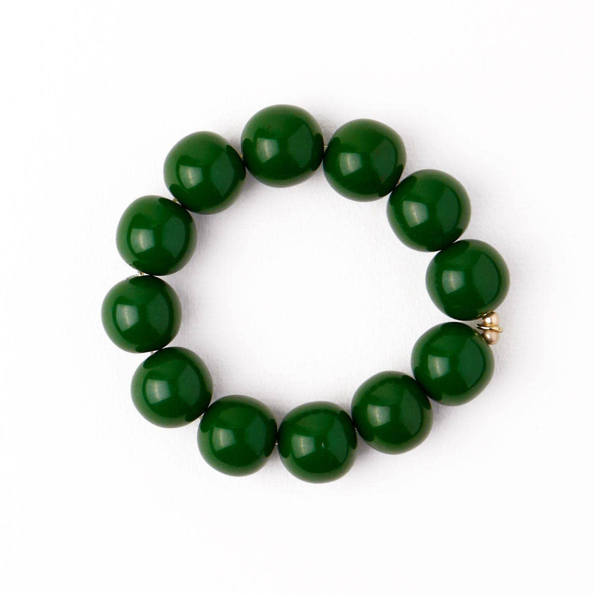 INK + ALLOY - Cece Large Resin Bead Bracelet Green Wholesale