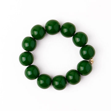 INK + ALLOY - Cece Large Resin Bead Bracelet Green Wholesale