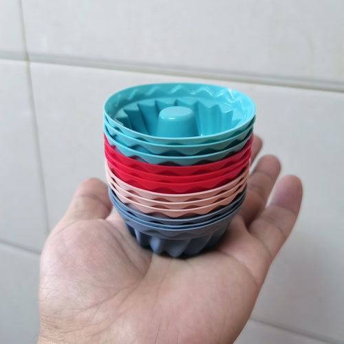 12Piece Silicone Mini Bundt Cake Pans Set