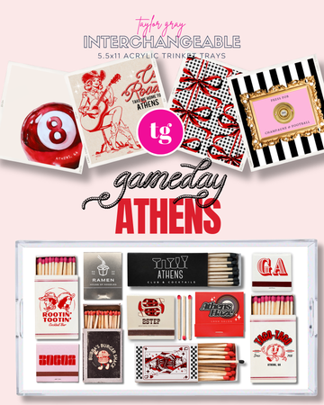 TAYLOR GRAY - 5.5x11 GAMEDAY ATHENS trinket tray insert set of 5