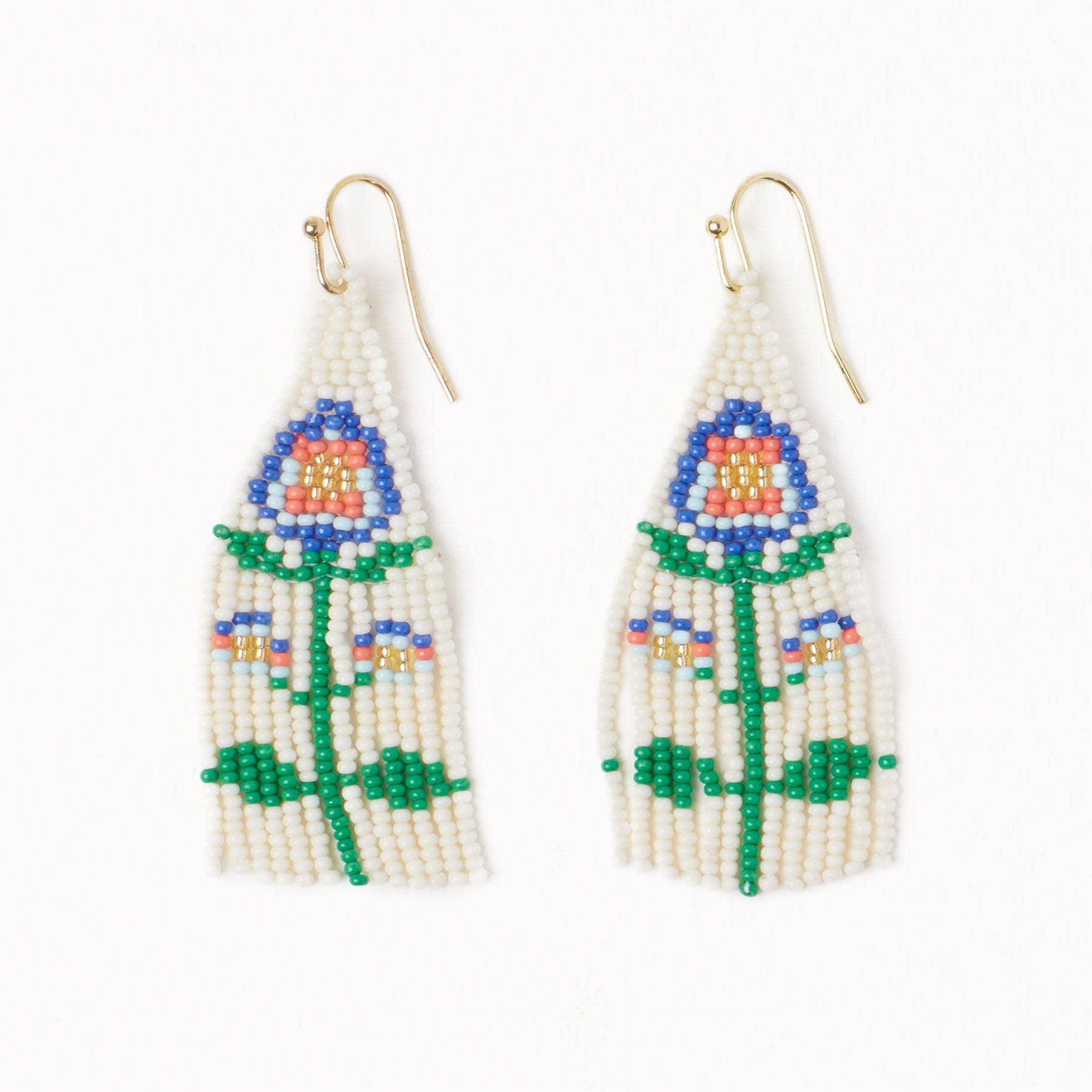 INK + ALLOY - Audrey Small Seed Bead Single Poppy Flower Lapis Wholesale