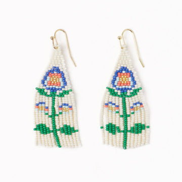 INK + ALLOY - Audrey Small Seed Bead Single Poppy Flower Lapis Wholesale