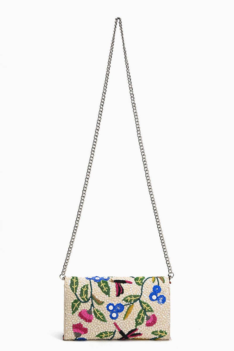 America & Beyond - Dragonfly Dreams Kashmiri Flap Clutch