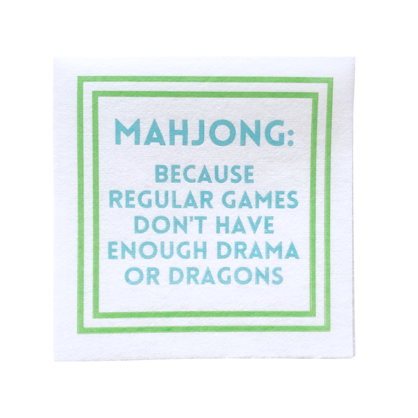 My Fair Mahjong - MAHJONG NAPKINS | 5'' x 5'' Luxury, Linen-Feel, Eco-Friendly