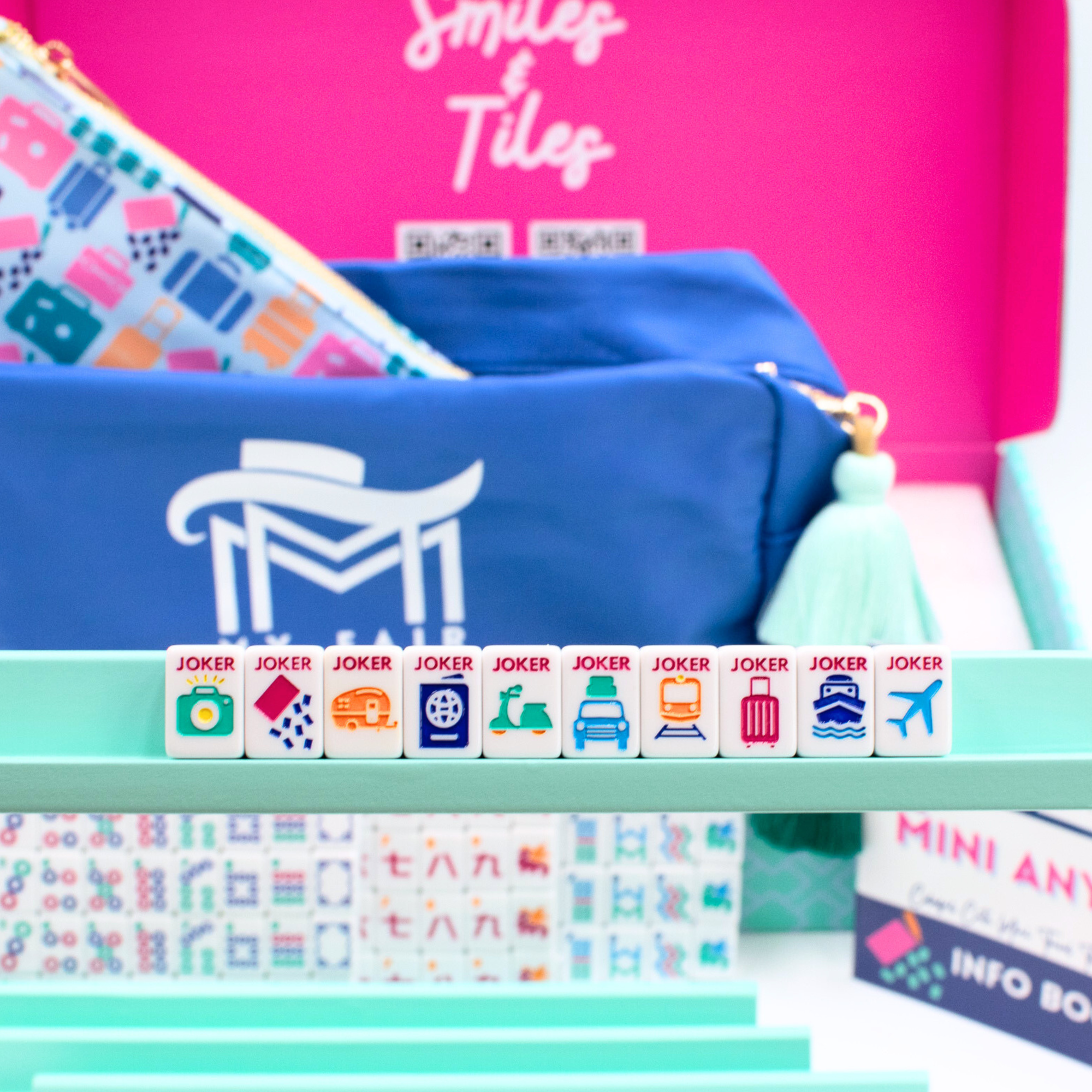 My Fair Mahjong - MINI TRAVEL MAHJONG  |  Mini Anywhere Series  |  White