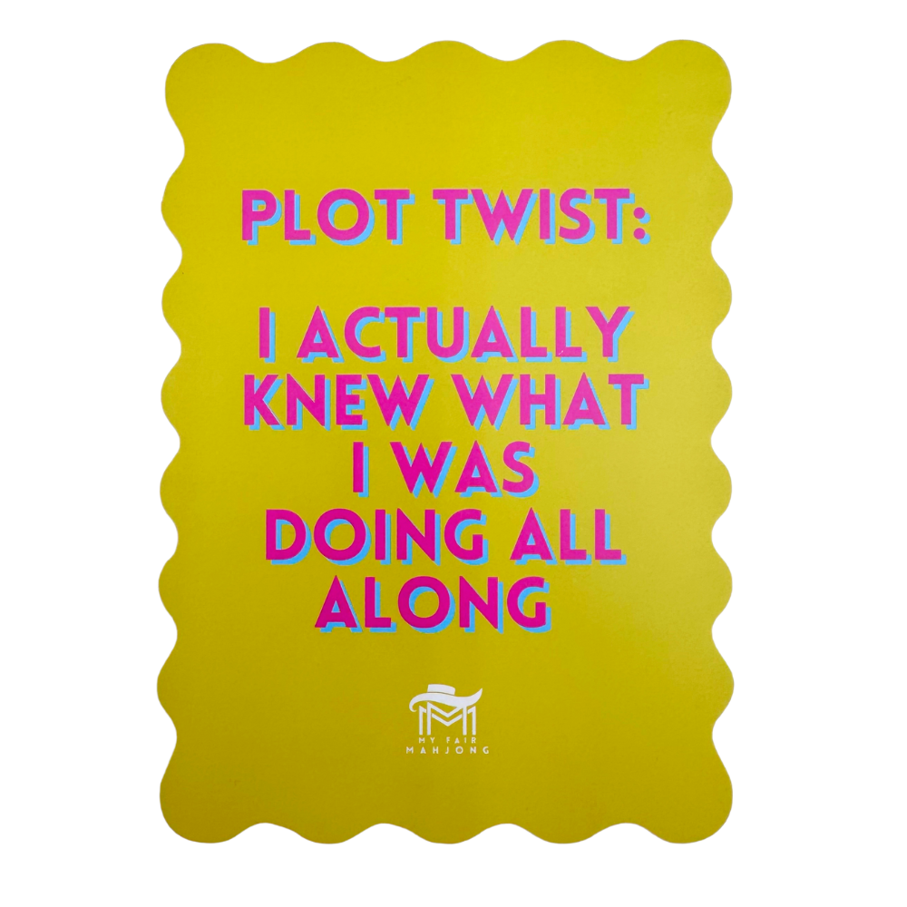 My Fair Mahjong - MAHJONG SHUFFLE CARD  |  Scalloped Edges & Bright Colors  |  Sized to Store with Mahjong League Cards