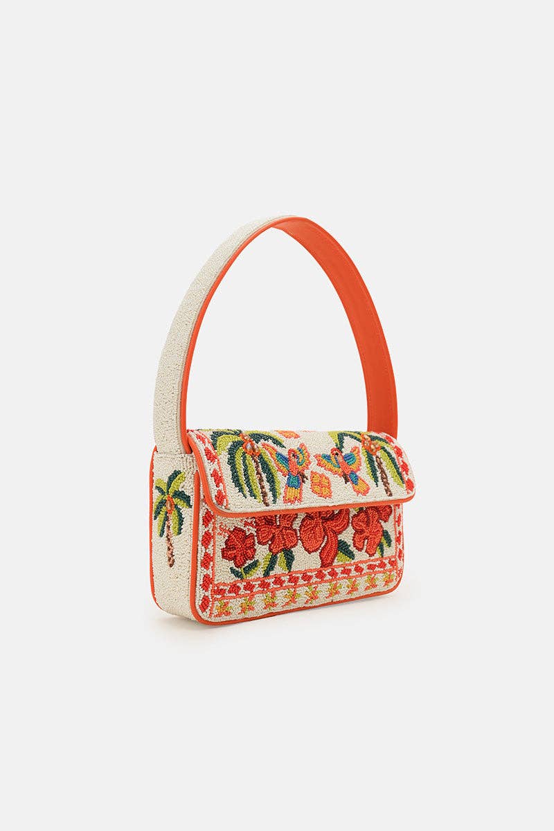 America & Beyond - Rio Rhythm Vibrant Beaded Artisan Shoulder Bag