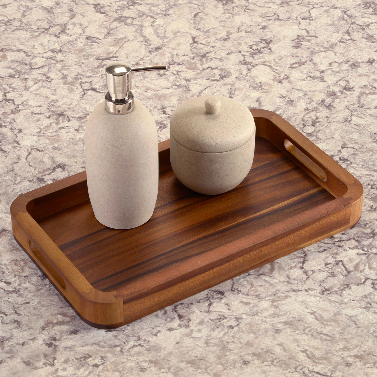 Medium Rectangular Serving Tray - Solid Bottom
