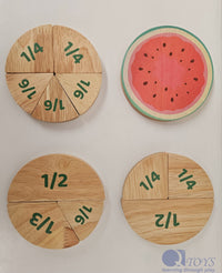 QToys Australia (USA) Watermelon Fraction Set