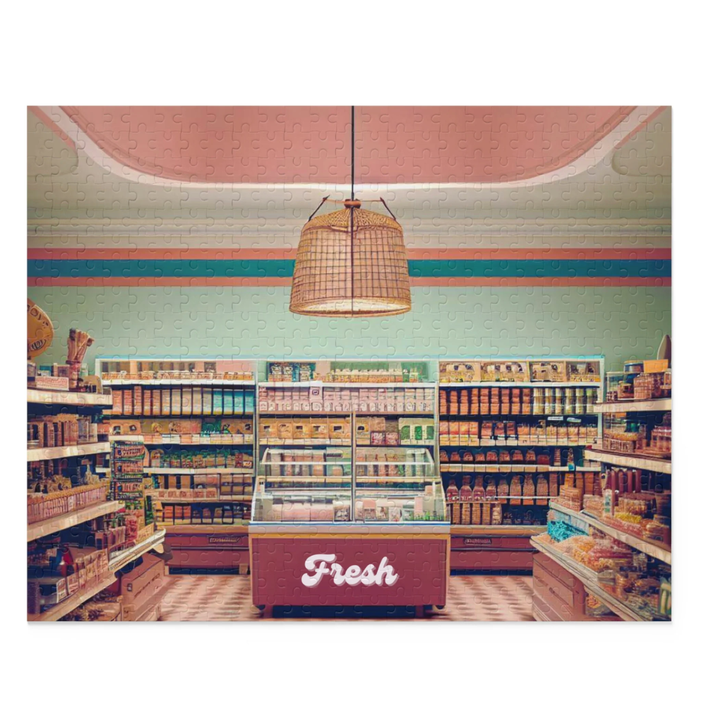 Retro Super Market Jigsaw Puzzle 500-Piece
