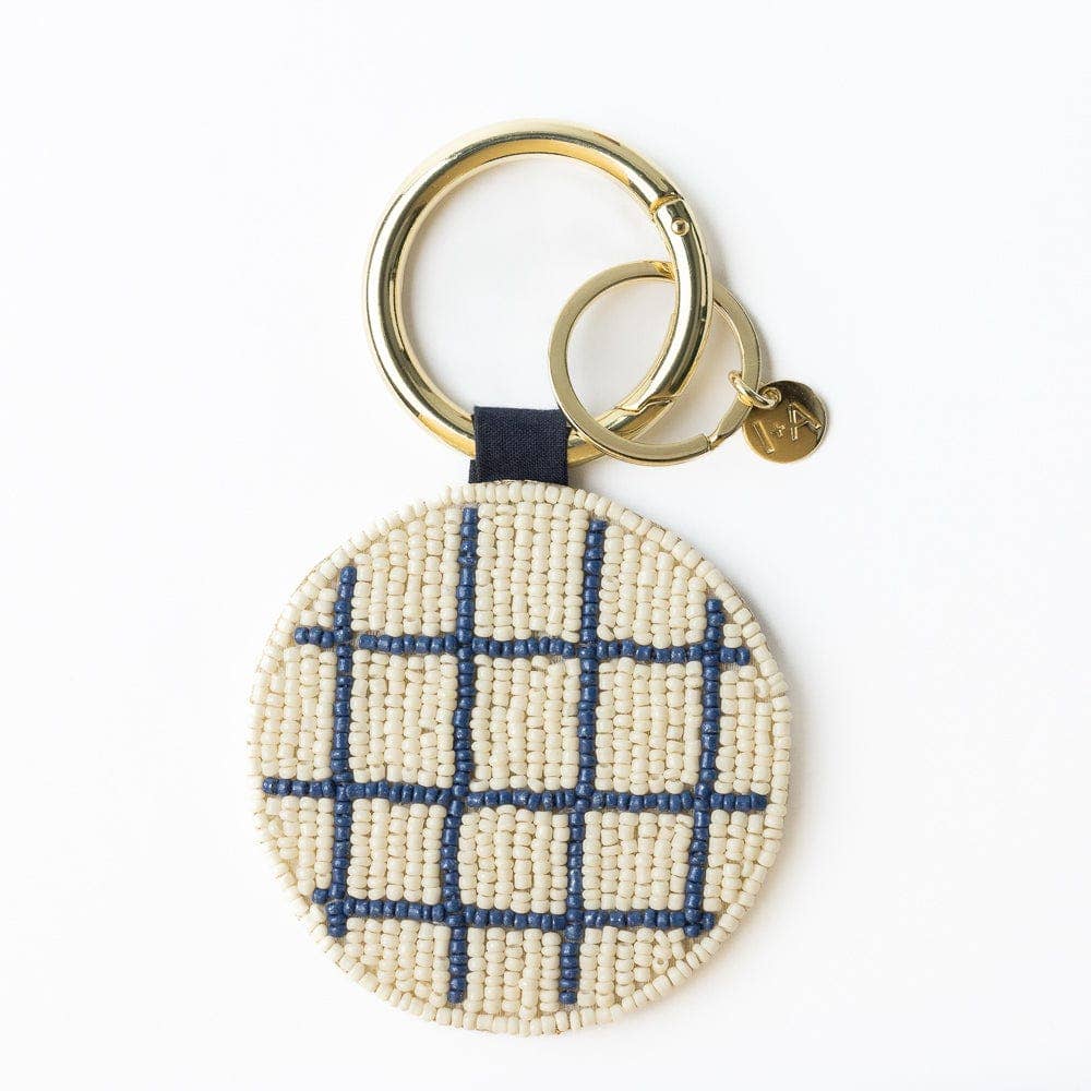 INK + ALLOY - Kelsey Lemons Seed Bead Bag Accessory Key Ring Lemon Yellow Ivory