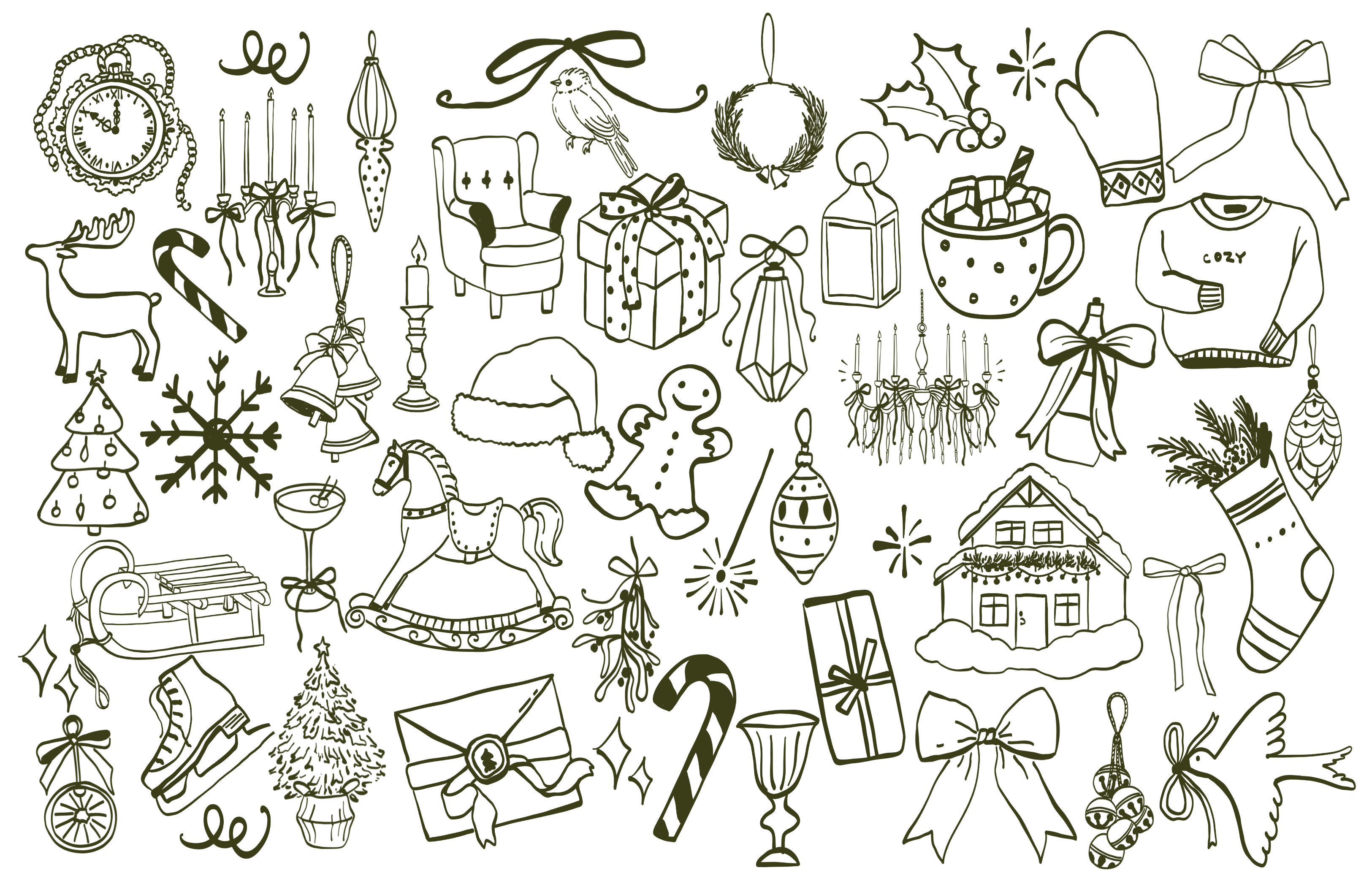 TAYLOR GRAY - 11x17 PREPPY CHRISTMAS insert set of 10