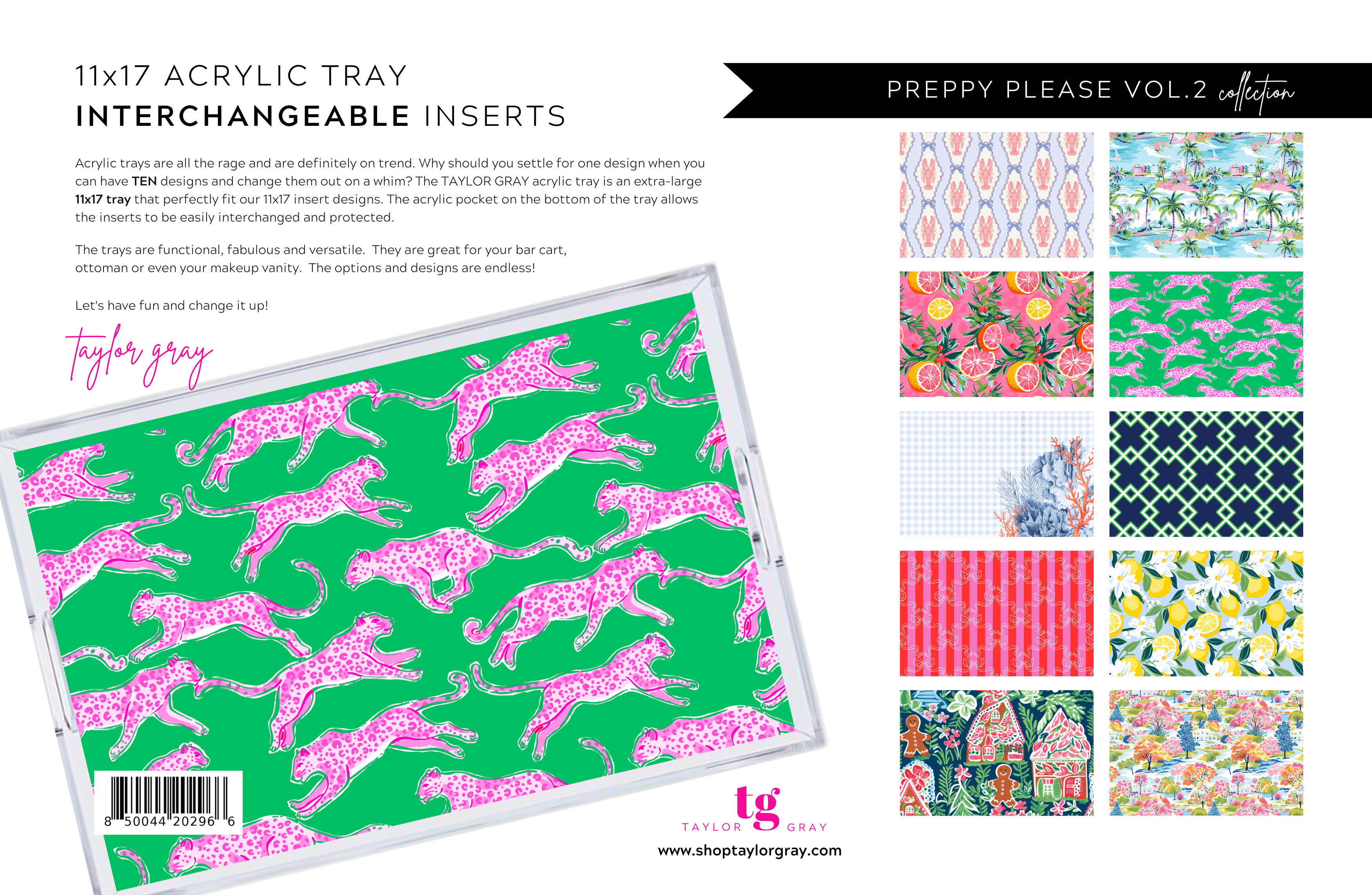 TAYLOR GRAY - 11x17 PREPPY PLEASE VOL 2 insert set of 10