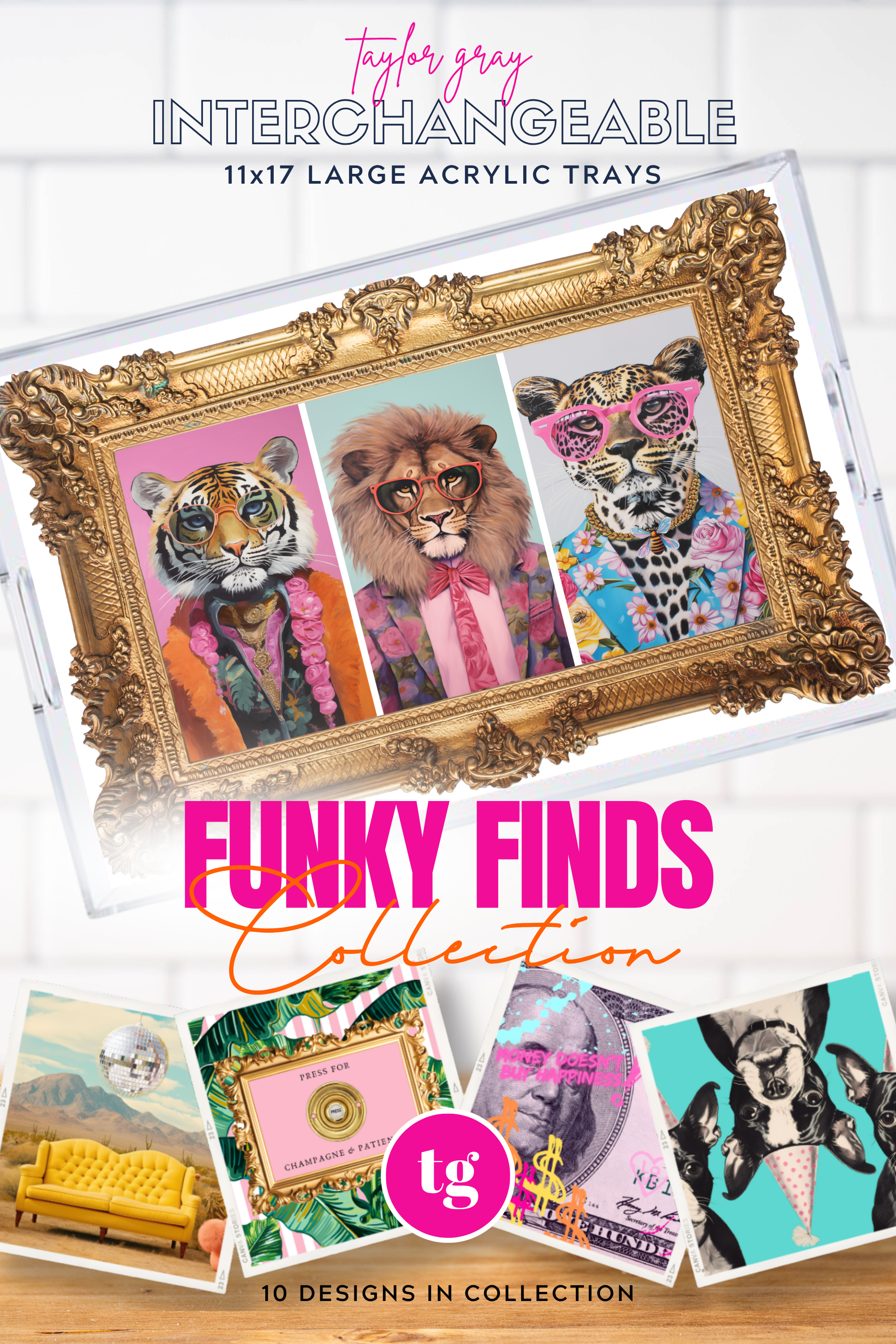 TAYLOR GRAY - 11x17 FUNKY FINDS insert set of 10