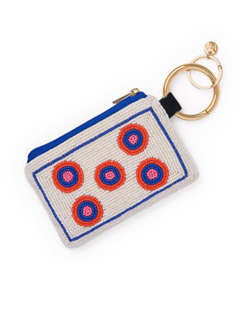 INK + ALLOY - Mary Mahjong Beaded Coin Purse Ivory