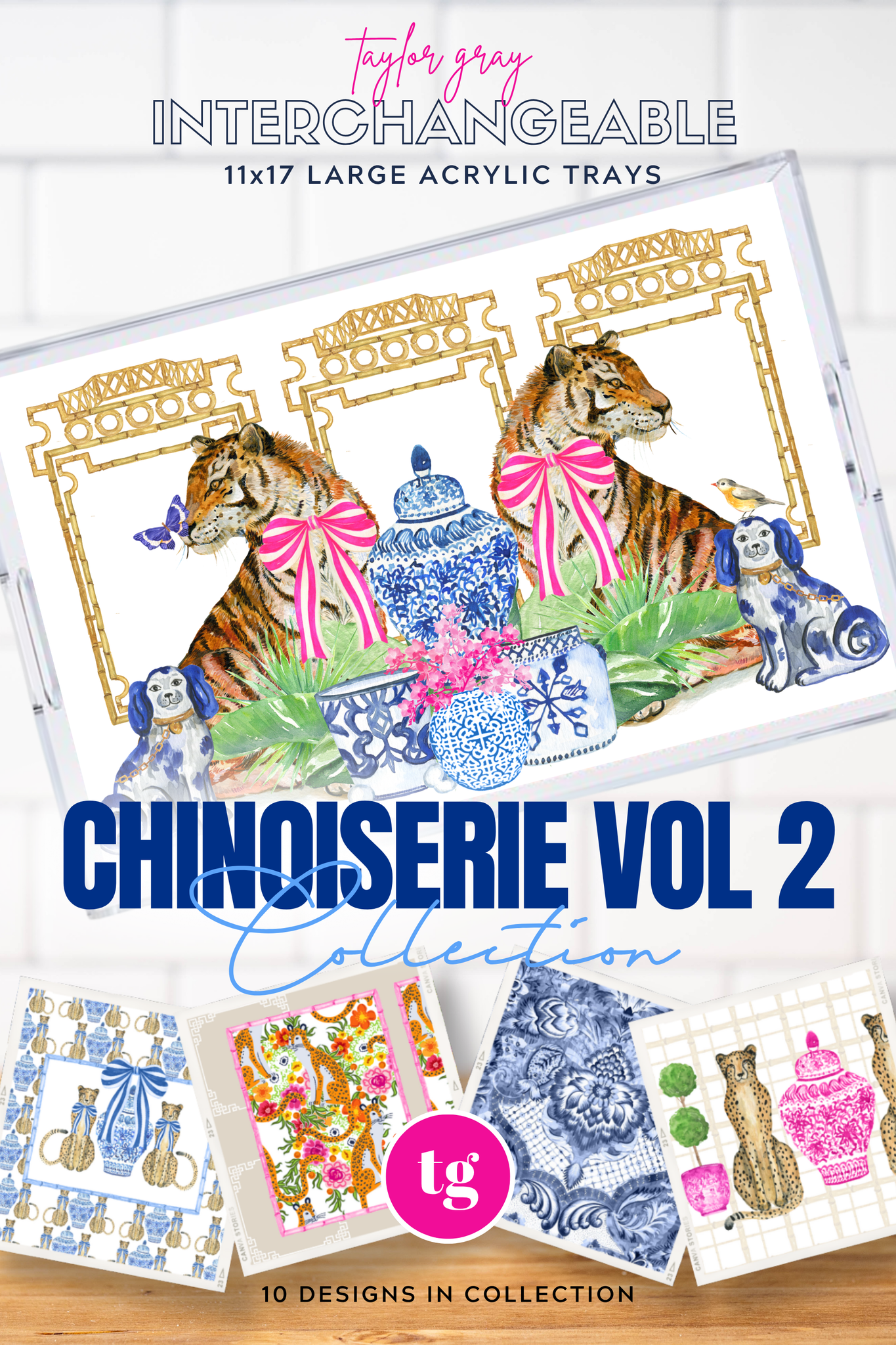 TAYLOR GRAY - 11x17 CHINOISERIE VOL 2 insert set of 10