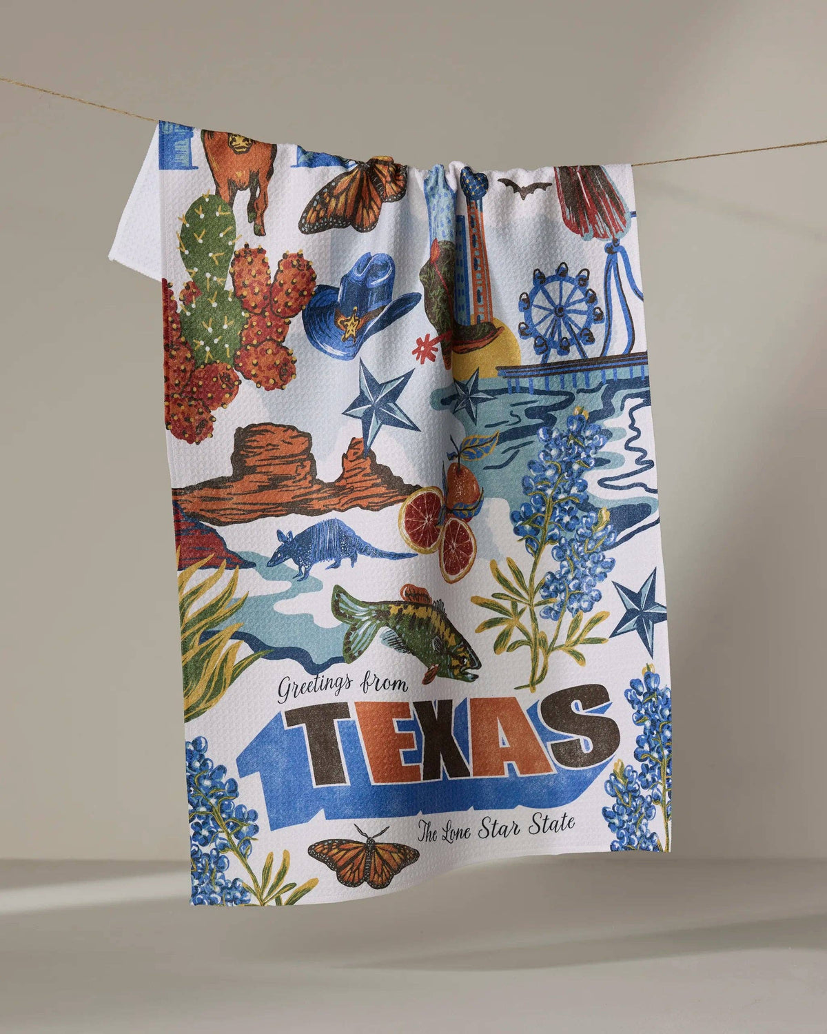 Geometry - Greetings From Texas Tea Towel