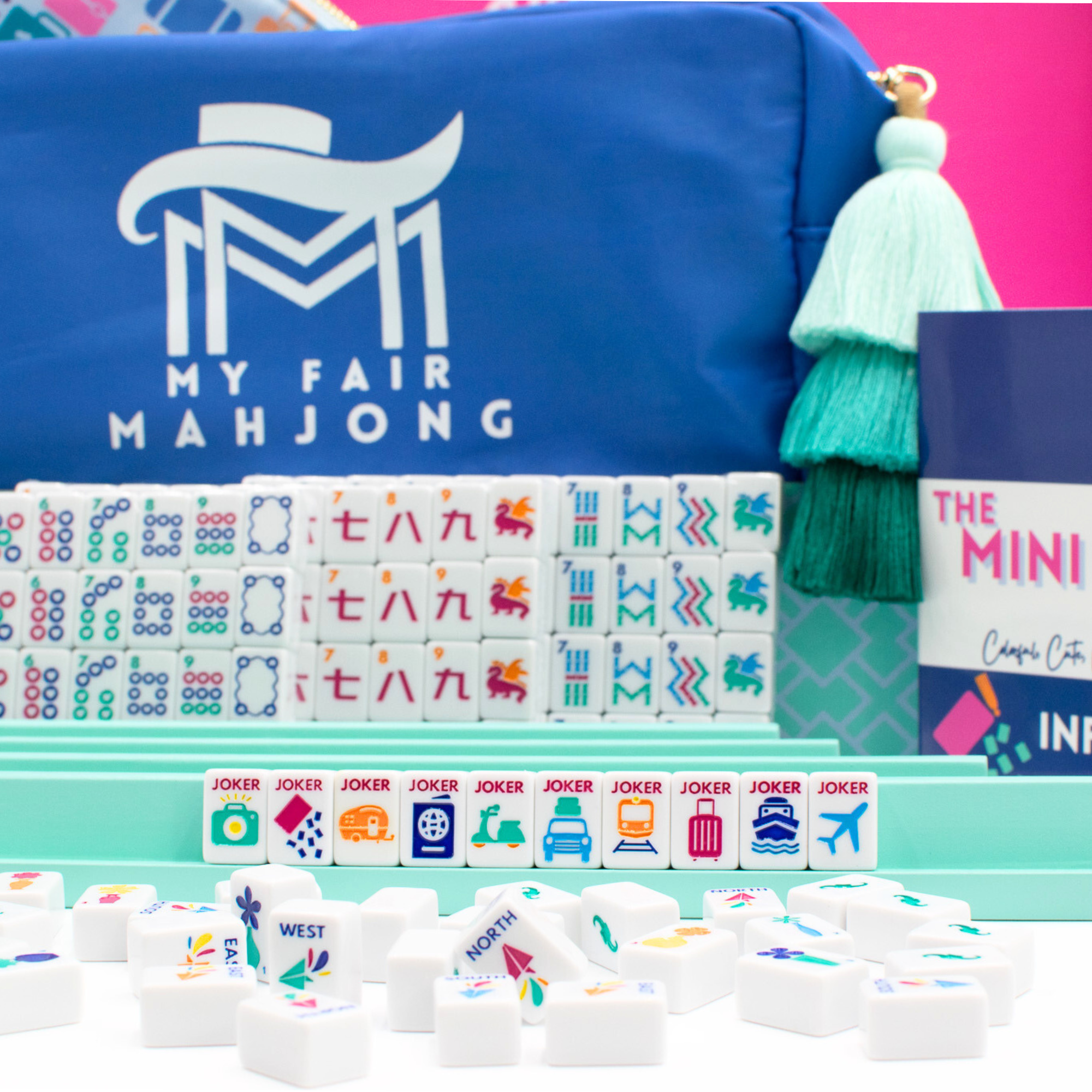 My Fair Mahjong - MINI TRAVEL MAHJONG  |  Mini Anywhere Series  |  White