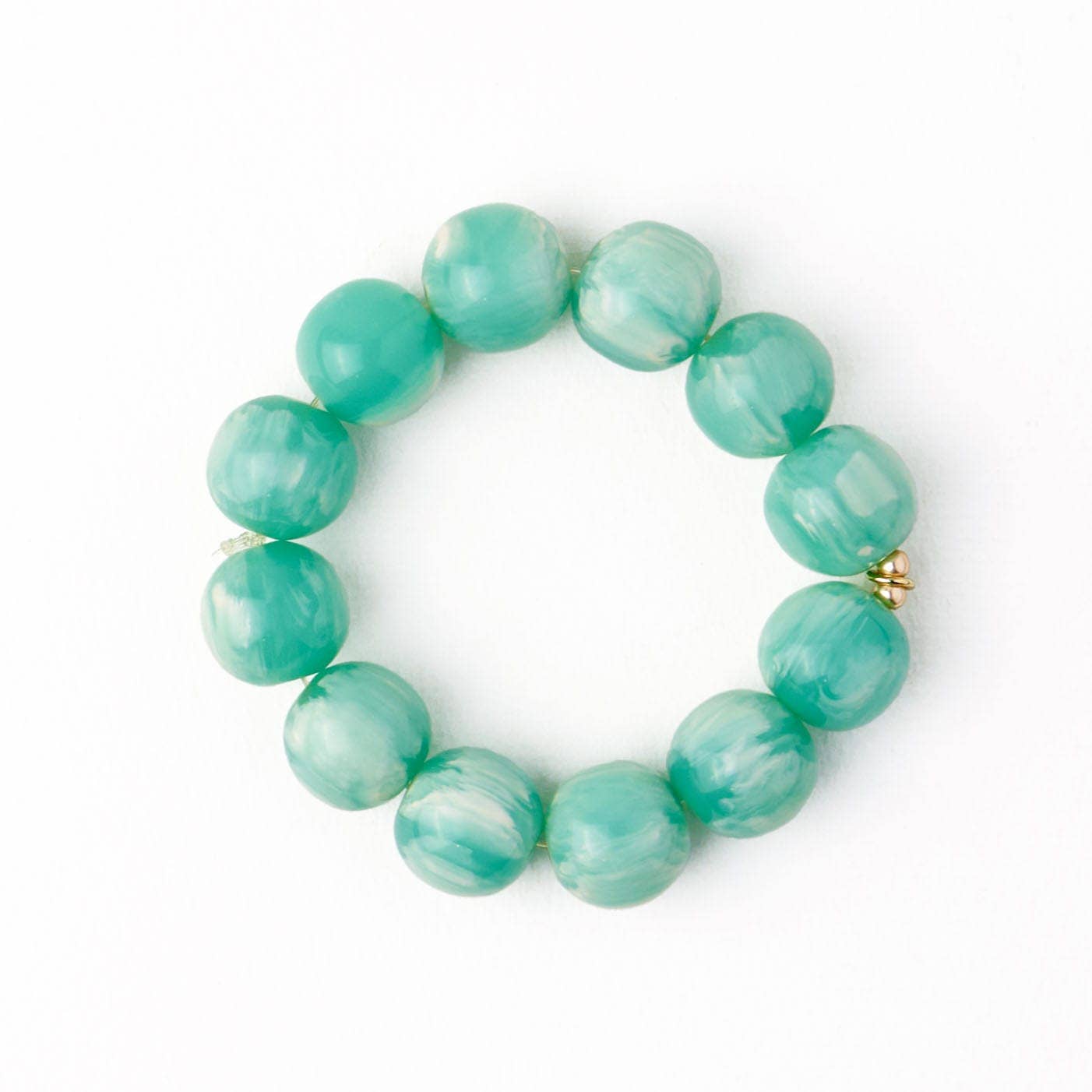 INK + ALLOY - Cece Large Resin Bead Bracelet Aqua Wholesale