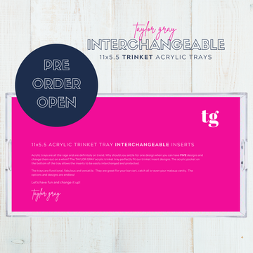 TAYLOR GRAY - 5.5x11 Acrylic TRINKET Tray Blank