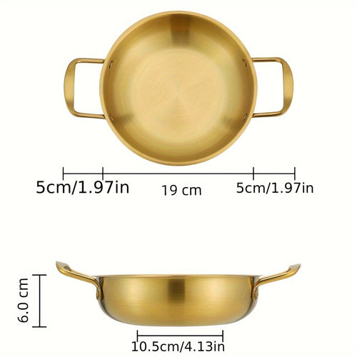 Golden Stainless Steel Ramen  Seafood Pot  1pc