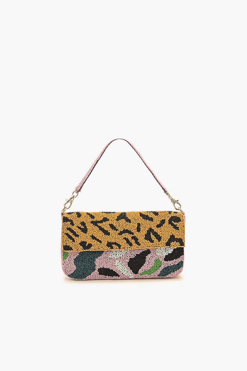 America & Beyond - Mixed Animal Beaded Shoulder Bag