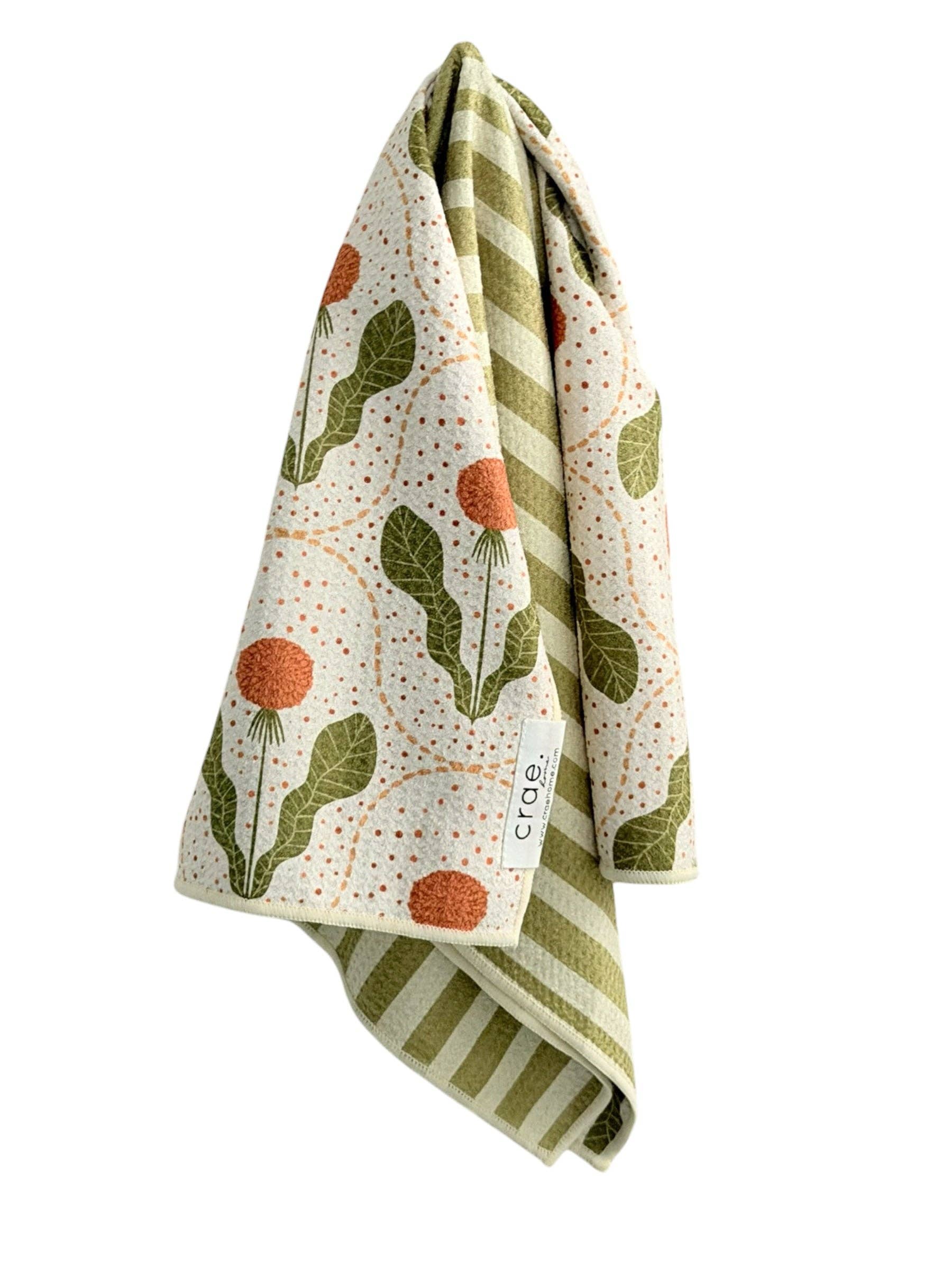 Crae.Home - Sprout and Stripe: Reversible Hand Towel