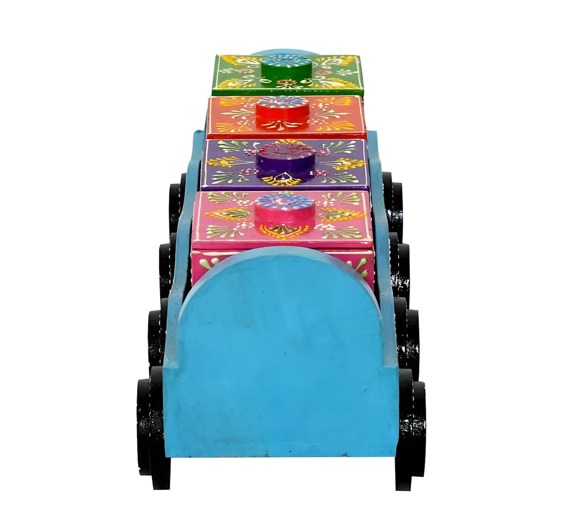 Colorful Hand-Painted Wooden Toy Train