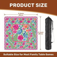 Peacock Hibiscus Mahjong Mat