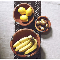 Set of Hand curved African Olive Wood Salad fruit Bowl