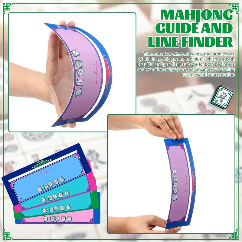 Mahjong Tile Racks – Colorful Hand Holders Set of 4