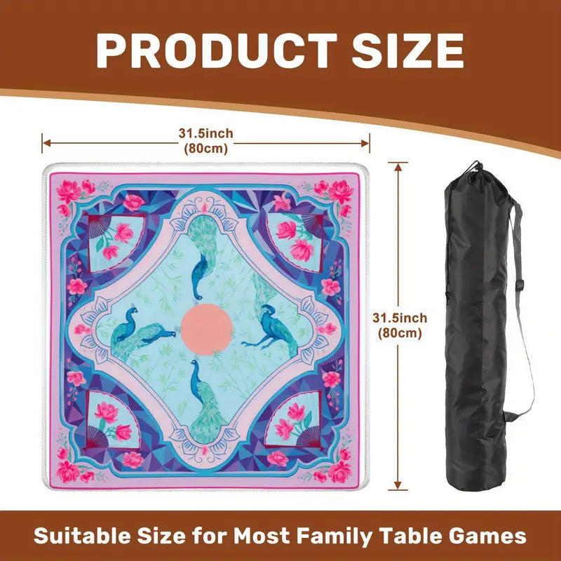 Peacock Sunset Mahjong Mat