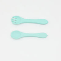 Baby Food Grade Complementary Food Training Silicone Spoon Fork Sets