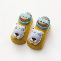 Baby 3D Cartoon Animal Patched Design Dispensing Non-Slip Lace-Up Sock