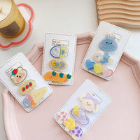 Children’s Cute Acrylic Small Animal Girl Heart Side Hairpin Hair