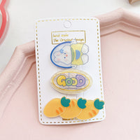 Children’s Cute Acrylic Small Animal Girl Heart Side Hairpin Hair