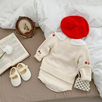 Baby Girl Embroidered Pattern Sleeveless Onesie