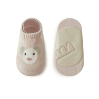 Kids Girl Embroidered Pattern Non-Slip Floor Soft Socks