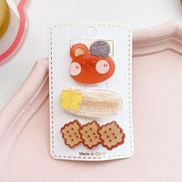 Children’s Cute Acrylic Small Animal Girl Heart Side Hairpin Hair