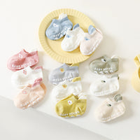 Kid Embroidered Pattern Color Matching Design Non-Slip Socks 1 Lot =3